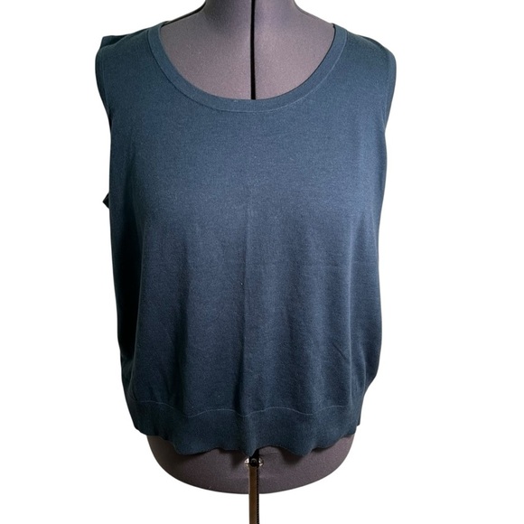 Talbots Sleeveless Scoop Neck Sweater Turquoise 3XP - Picture 1 of 8